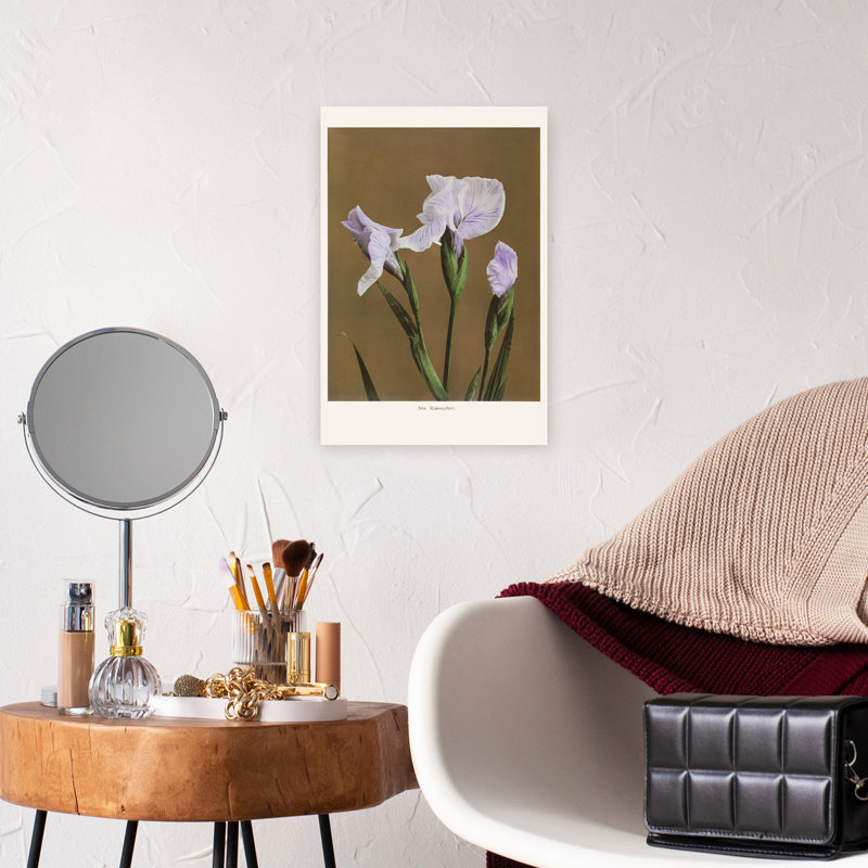 Art contemporain rétro fleur rétro, H 18 po x l 12 po