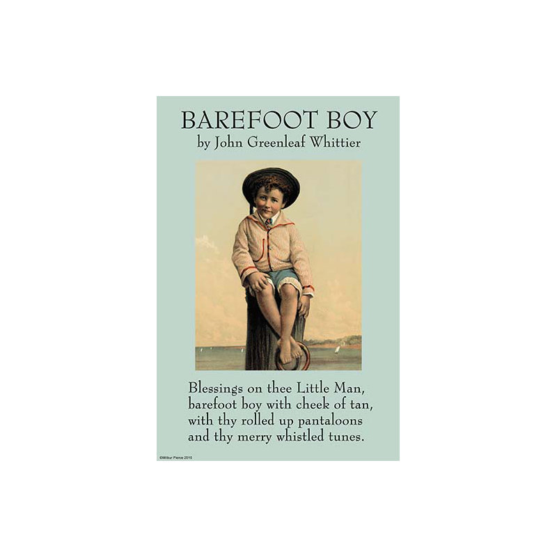 « barefoot garçon » par john greenleaf whittier, impression