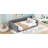 Full XL Size Upholstery Daybed And Side Storage Pocket,Gray