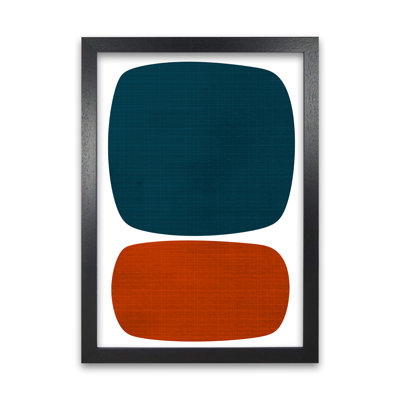Blue And Orange Mid Century - Print