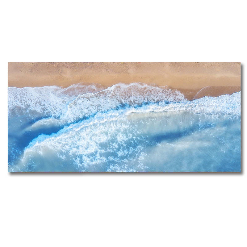 Beach Tides - Photographie sans cadre, Acrylique, H 36 po x l 84 po x P 1,5 po