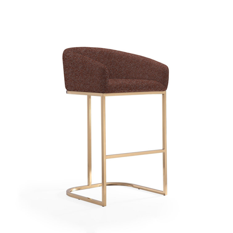 Lioba Upholstered Counter Stool with Metal Frame