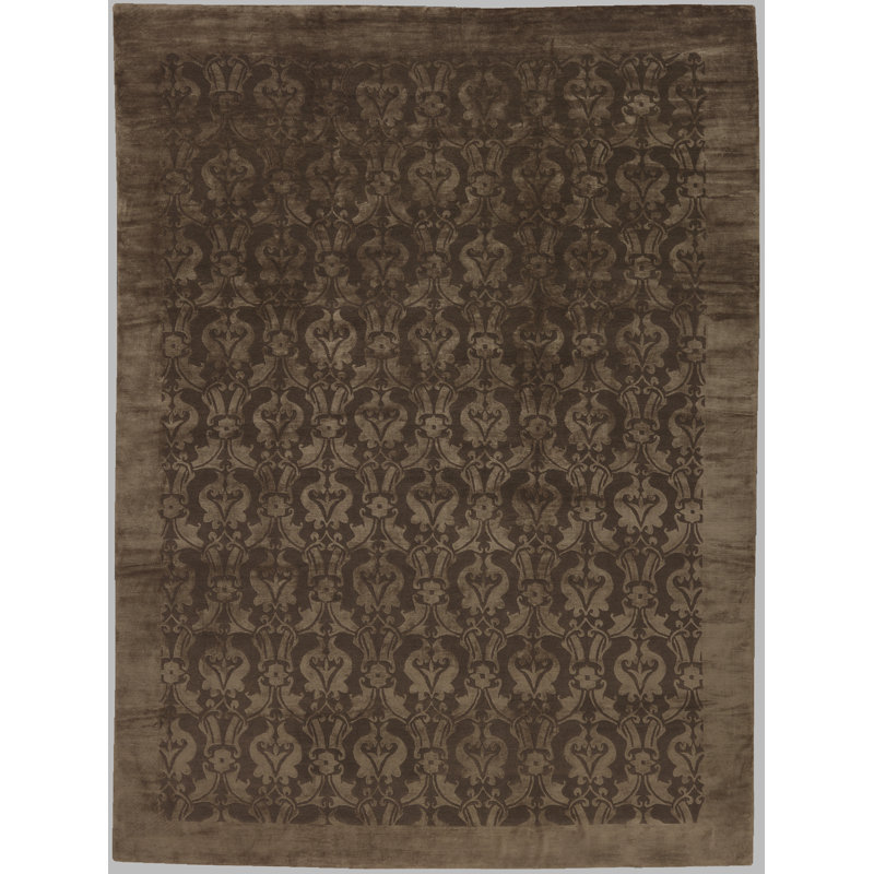 Aurea Hand-Knotted Area Rug in Pumpernickel