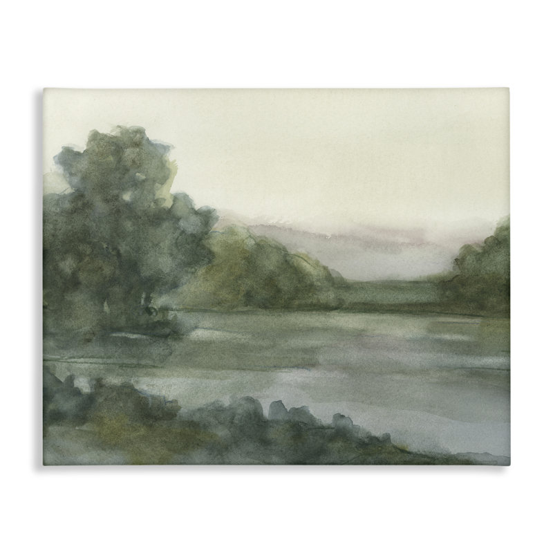Art mural sur toile Mauve Mountain View, conception par Ethan Harper, H 16 po x l 20 po