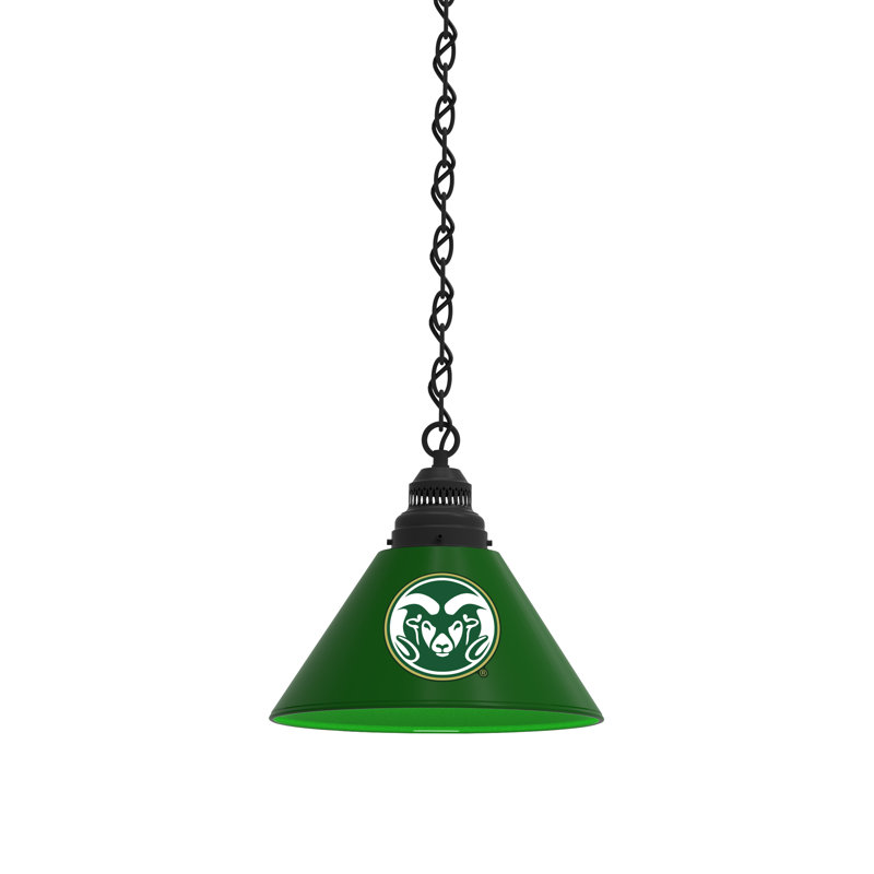 1 - Light Single Pendant, Black, Colorado State Rams