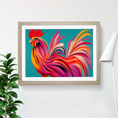 Colourful Rooster Vol.2 1 Piece Single Picture Frame Wall Art