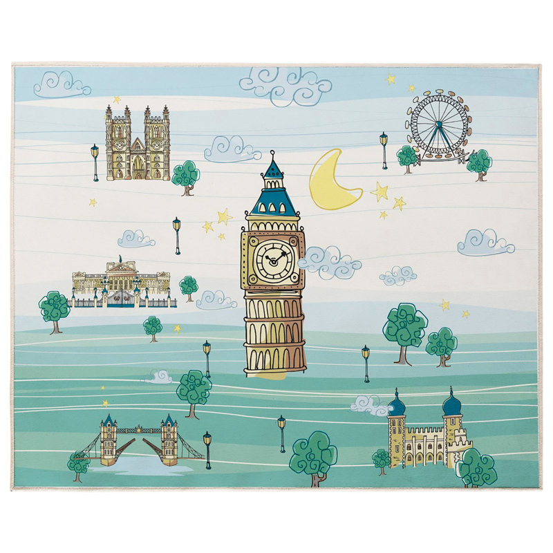 Aramis 90cm L Cotton Playmat, Blue/Green
