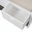 Banc de rangement à chaussures polyvalent en bois avec panier amovible et 2 tiroirs-1526658362