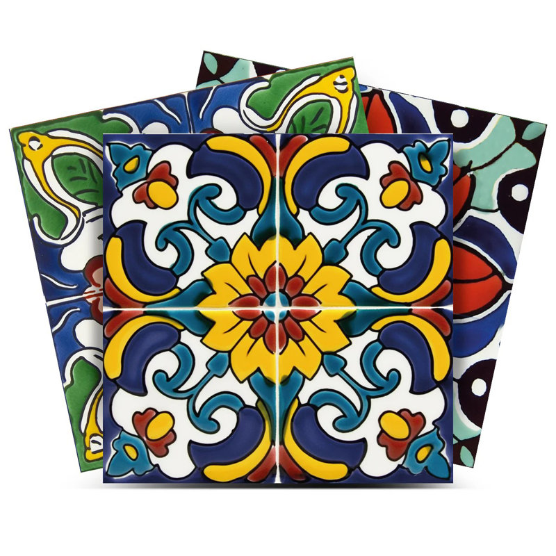 Colorful 4x4-inch Vinyl Peel and Stick Mosaic Tile Set