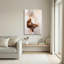 Art abstrait sur toile abstraite, rubans de bronze et texture de marbre-133925653