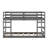 Gray Twin Over Bunk Bed With , Solid Pine Legs, Full - Length Guardrail For Security, Space Saving Small Bedrooms, Slat Kit Included Frame Stability, , Functional In Limited Spaces, Fits Mattresses