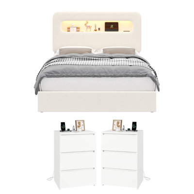 Upholstered 3-Piece Storage Bedroom Set