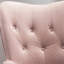 Chaise d'appoint en velours mauve avec dossier en bois-537734890