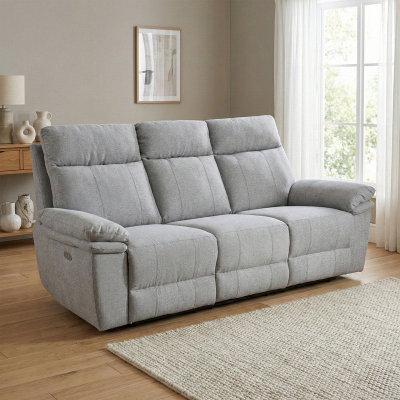 Cooney 3 Seater Electric Reclining Sofa, Grey