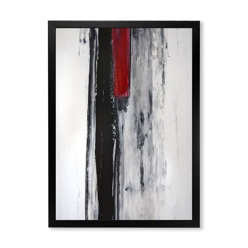 Art abstrait sur toile, reproduction d'art moderne noir et rouge - noir rencontre l'art abstrait rouge, Cadre photo noir
