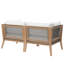 Causeuse d'extérieur en bois de teck Clearwater par Modway-450162278