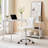 Armless Desk Chair Set Of 2, Mid Back Swivel Office Chair, Adjustable Task Chair With Rolling Wheels And Modern Tufted-353128359