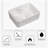 Hewei 12'' White Ceramic Rectangular Vessel Bathroom Sink
