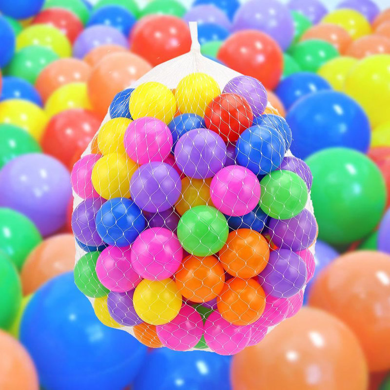 100 Soft Plastic Mini Play Balls - Ball Pit Balls | Smooth Edges | Crush Proof | Certified Non Toxic, Phthalate & Bpa Free | Use In Baby Toddler Ball Pit, Play Tents, Tunnels Indoor & Outdoor