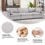 Nuccio 115.8'' Wide Modern Minimalist Pillow Back Sectional Sofa With 3-Seating