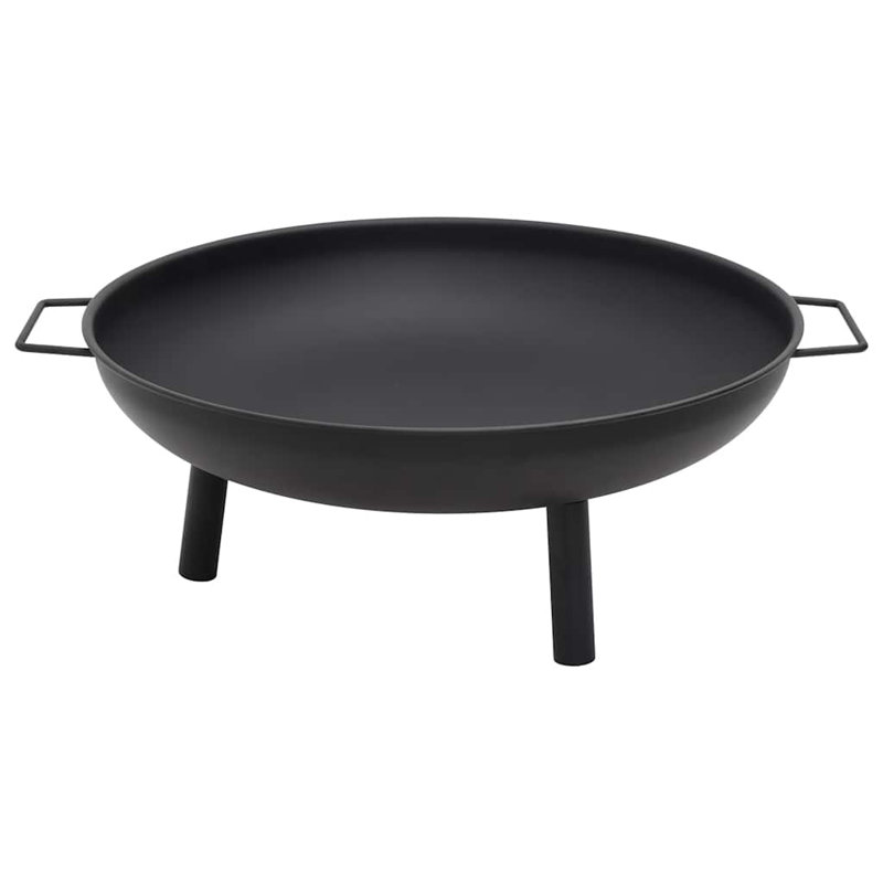 Aziah Fire Pit Steel, Black, 67.5cm H x 58cm W x 22.5cm D