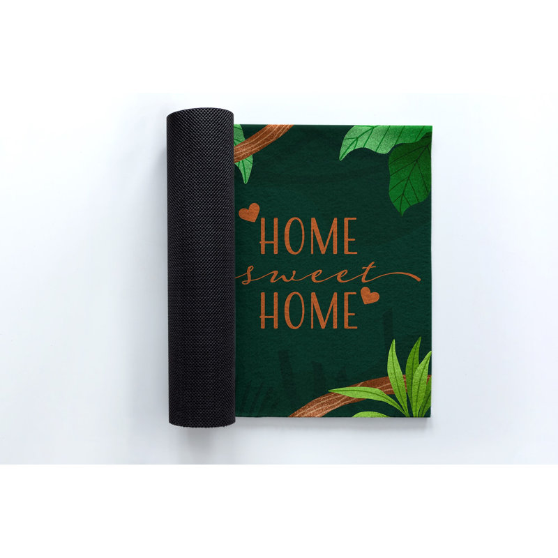 Non-Slip Floral Outdoor Doormat