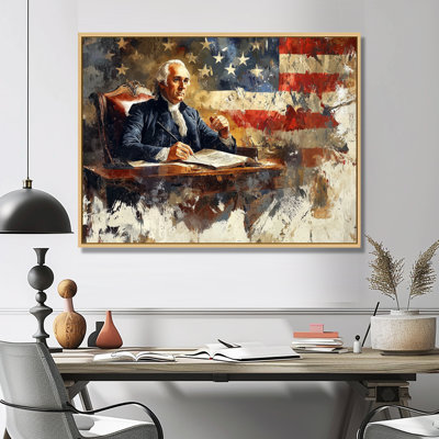 James Madison présentant la déclaration des droits aux États-Unis - Patriotiste des États-Unis, art mural