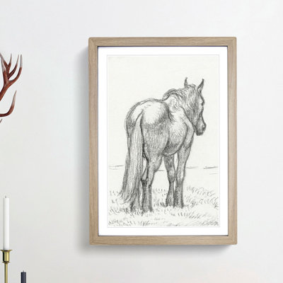 Standing Horse by Jean Bernard - Framed Print