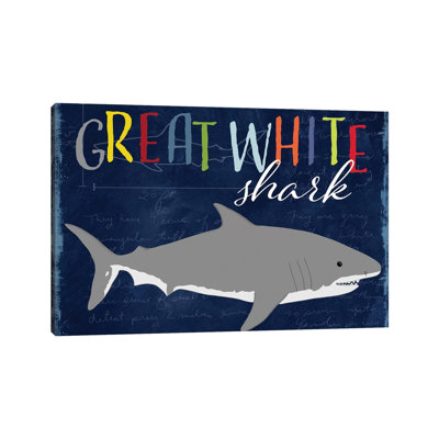 Great White 1 Piece Wrapped Canvas Wall Art