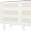 Lit double blanc avec compartiments de rangement cachés et look tissé moderne - Espace pour les chambres d'amis et matelas pliable