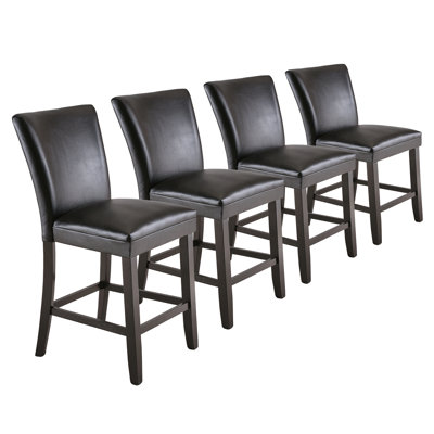 Ebian Upholstered Counter Stool with Solid Wood Frame