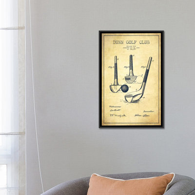 " Dunn Golf Club Vintage Patent Blueprint " by Aged Pixel