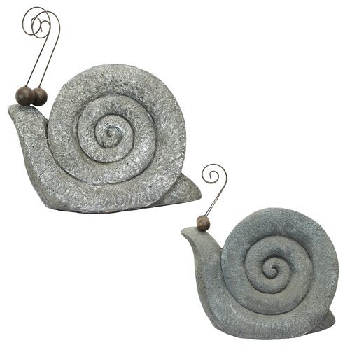 Design Toscano 2 Piece At a Snail's Pace Garden Gastropod Statue Set ...
