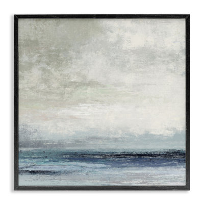 Rainy Sea Shoreline Cloudy Sky Abstract