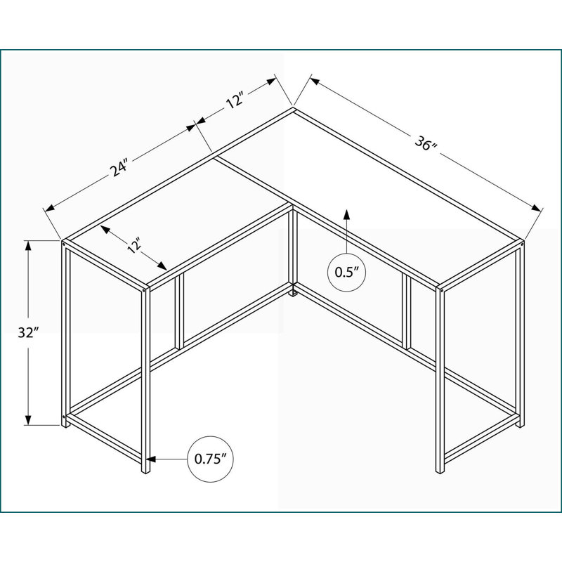 Table basse d'angle peu encombrante - plateau d'aspect marbre blanc, structure en métal noir pour le salon, Blanc