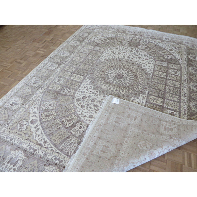 Tapis zone en laine 9 pi x 12 pi 4 po one-of-kind noué la Beane