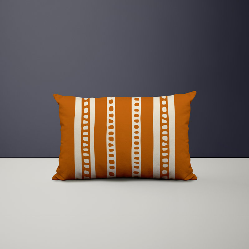 Housse et insert de coussin rectangulaire intérieur / extérieur en mélange de polyester / polyester Ikom, Orange