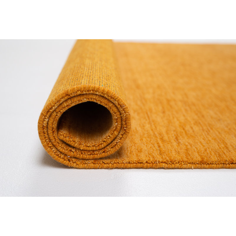Rectangular Uniform Color Wool Hand Woven Area Rug, Rectangle 190cm x 290cm