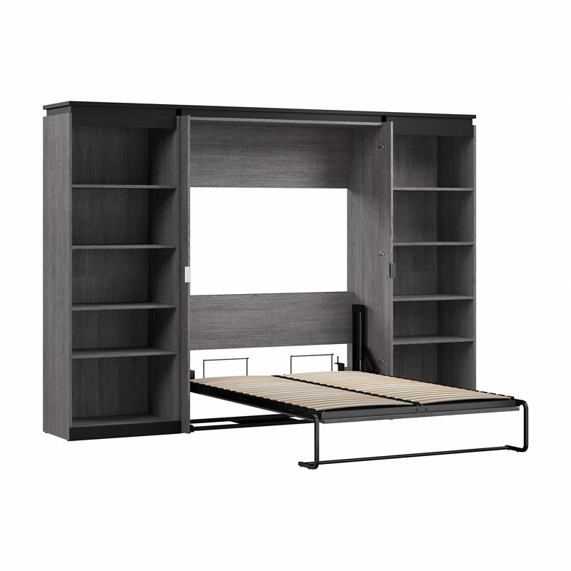 Armiead Metal Murphy Storage Bed, Bark Gray