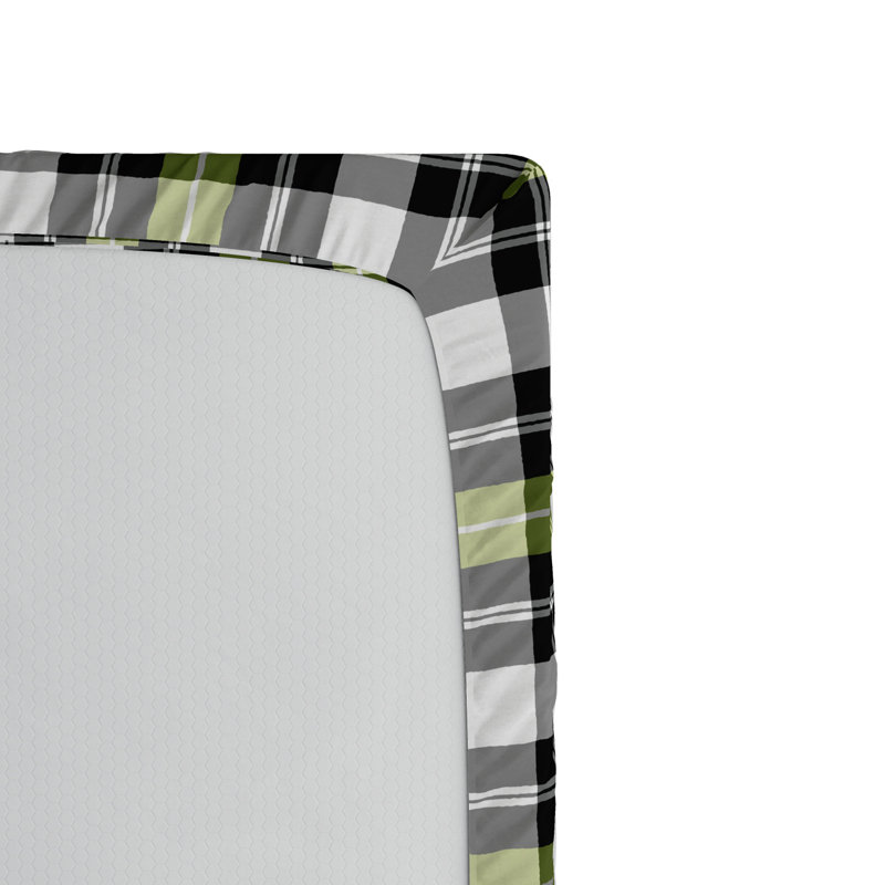 Microfiber Plaid Fitted Sheet, Full Fitted Sheet, Red/Yellow Plaid 5