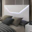 Tête de lit blanche avec meuble pour chambre à coucher 1pc