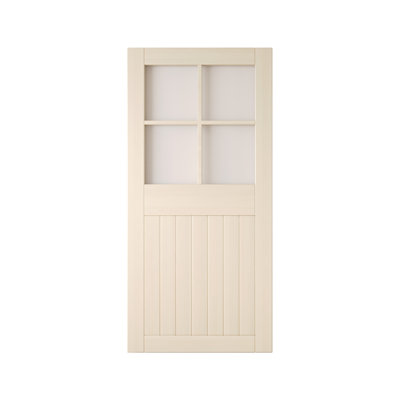Porte de grange coulissante en bois massif non assemblé 26 po x 84 po Tinsmith