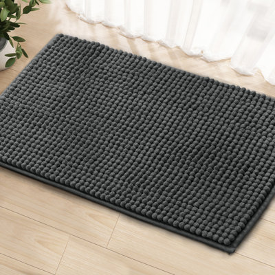Luxury Chenille Super Soft Absorbent Polyester Rectangle Non-Slip Bath Rug