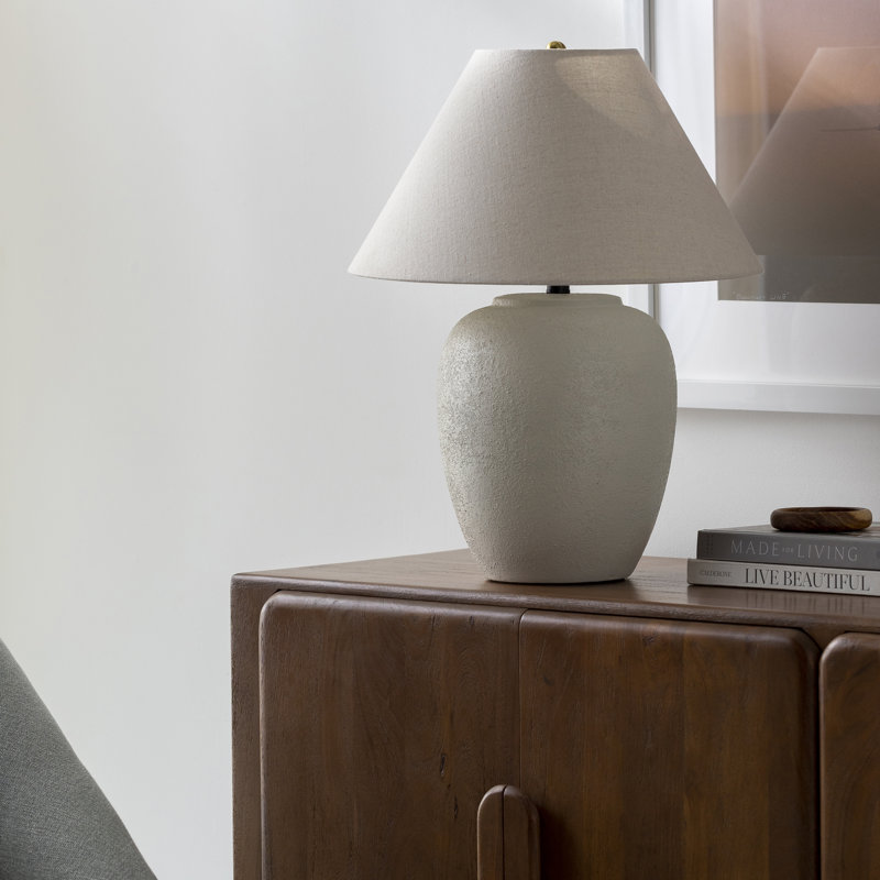 Eustacia Ceramic Table Lamp, Beige