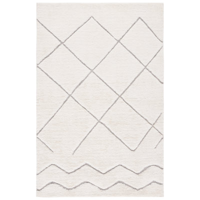 Henrie Ivory Gray Hand-Woven Geometric Rug