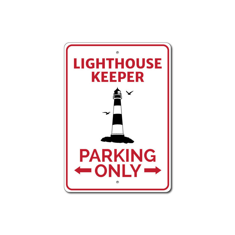 Enseigne de phare en aluminium, H 14 po x l 10 po x P 0,04 po