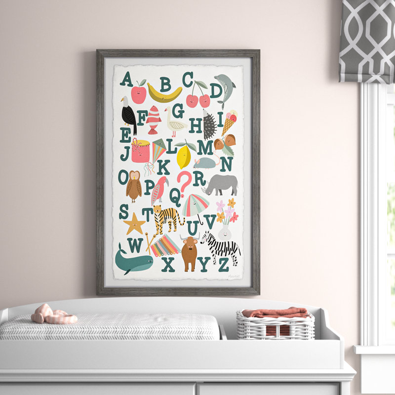 Langridge Learn Abcs, reproduction encadrée, H 36 po x l 24 po x 1,5 po