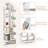 Cactus Bookcase  Freestanding Storage Organizer Corner Display Rack Cabinet for Bedroom Living Room Office Bookshelf Display