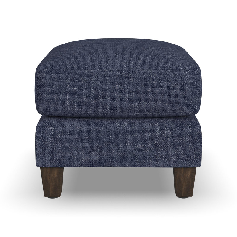 Drew Upholstered Ottoman, Blue