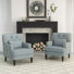 Fauteuil club capitonné à boutons l 29 po avec garniture cloutée Arnice